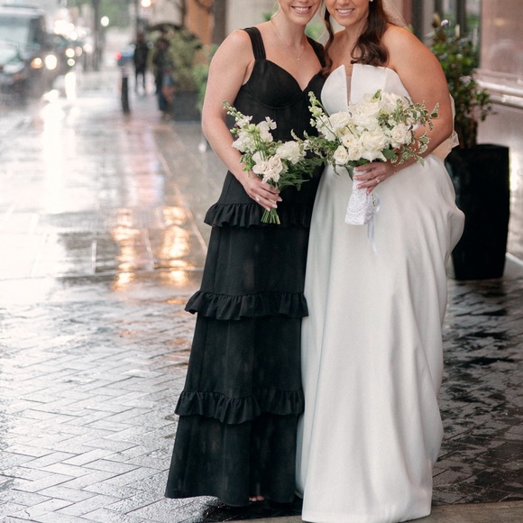 Revelry Sloane Crepe Dress in Black - Picture 3 of 7